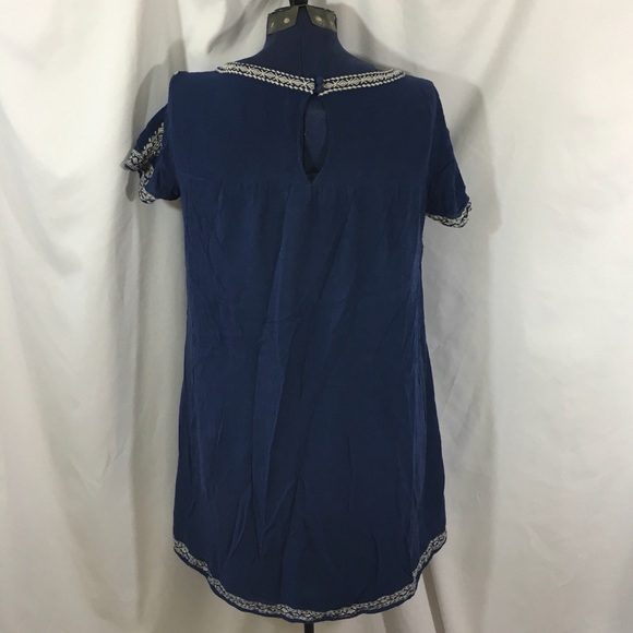 Lucky Brand Navy Blue Mini Dress Small Shift Tunic - Picture 3 of 8